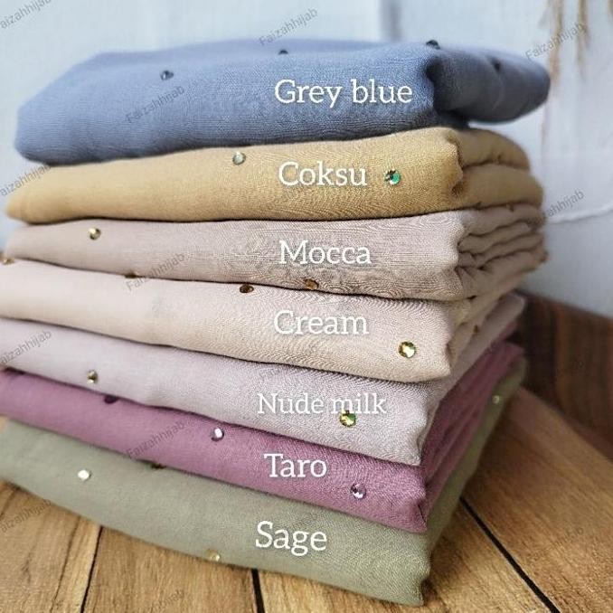 Jilbab Paris Jadul Swarovski Premium Hijab  Segi Empat Payet Murah