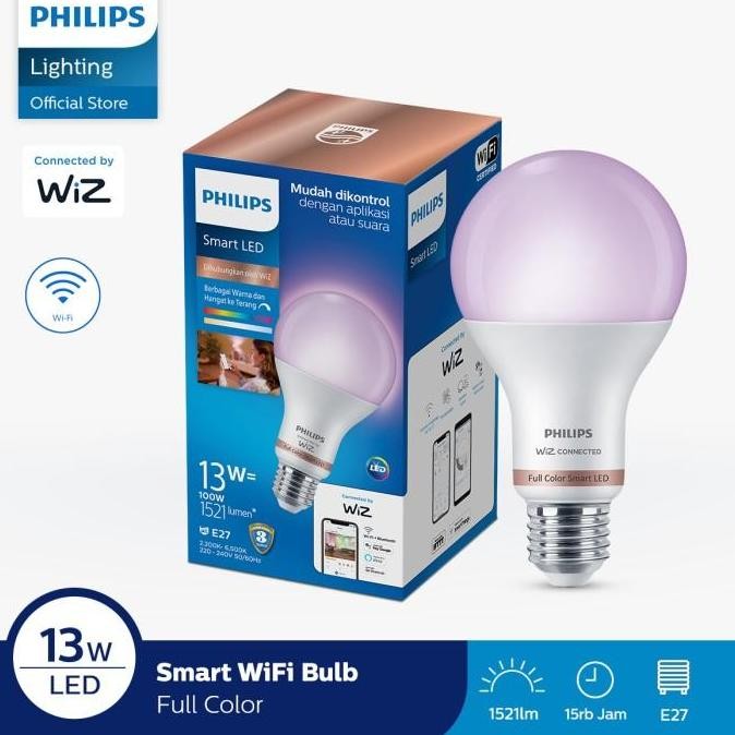 Philips Lampu Bohlam Smart Wifi Led 13W With Bluetooth Color Rgb