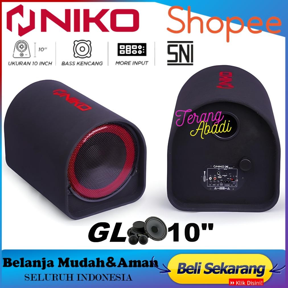 Terlaris Speaker Bluetooth Niko Gl 10 Karaoke 10 Inch Pria/Wanita Karaoke/Speaker Mobil/Car Speaker