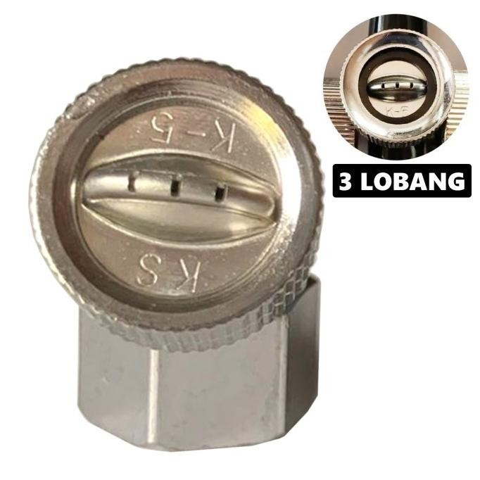 Nozzle Sprayer Bengkok Nozzle Sprayer Pertanian  Kabut Kuningan Lubang 3 Kepala Kepala Nozzle Bengko