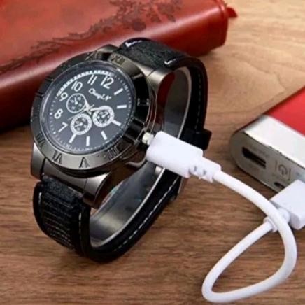Zjs Jam Tangan Korek Api Jam Tangan Pria Elektrik