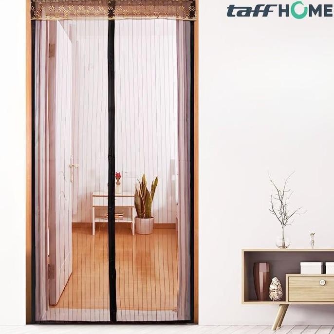 Tirai Pintu Magnet Anti Nyamuk Lalat Serangga Kelambu Gorden Kamar Magnet Mesh Jaring Polos Magnetic