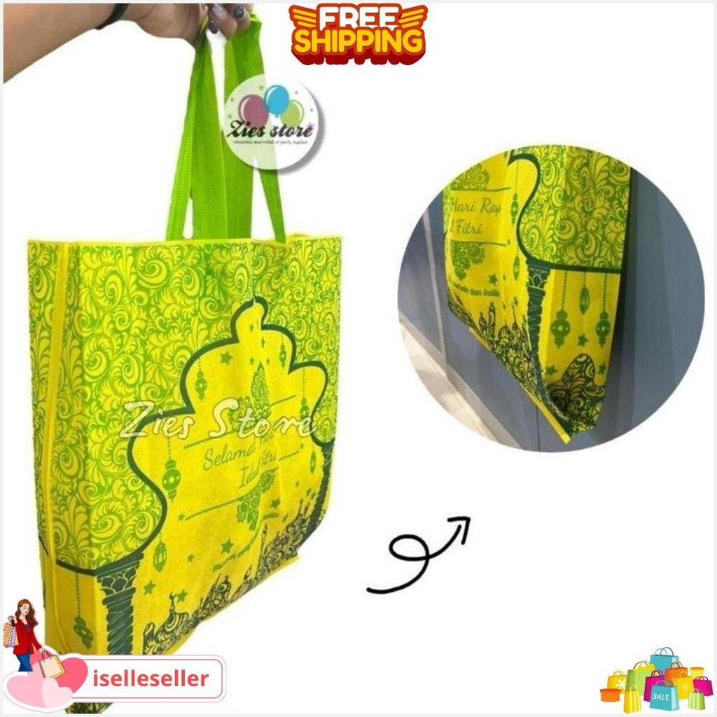 

(Isi 12)Tas Souvenir Goodie Bag Kantong Idul Fitri Lebaran Ramadhan L Terlaris