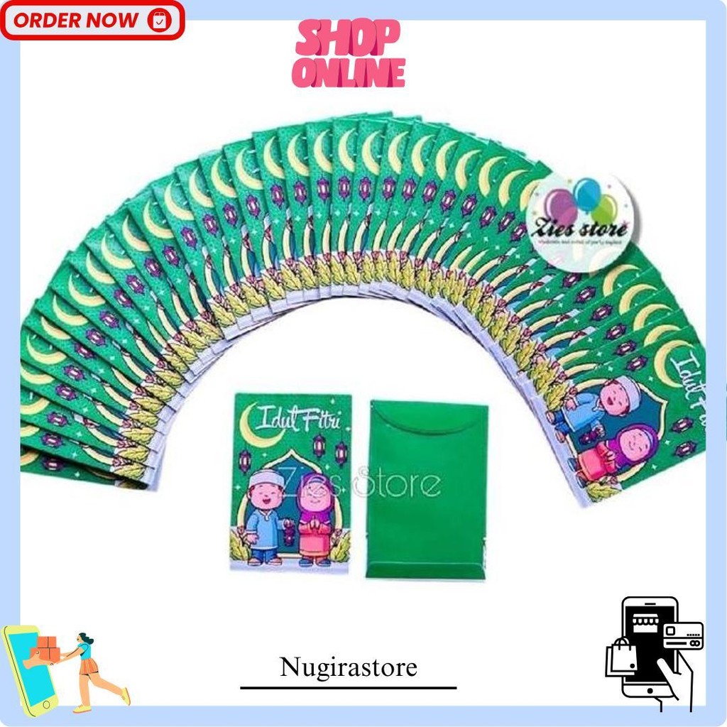 

[50Lembar] Amplop Lebaran Idul Fitri / Angpao Lebaran Box Mika Size M Siap Kirim