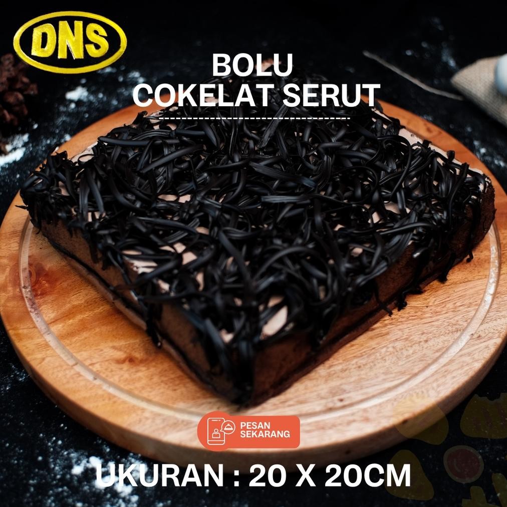 

Promoo!! Bolu Coklat Serut 20x20cm / Bolu Cokelat PREMIUM / Bolu Lembut dan Enak