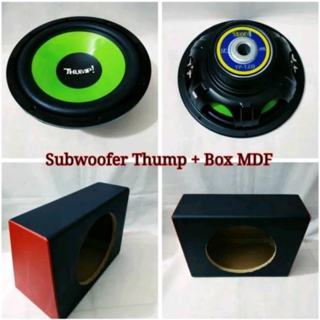 Terlaris Subwoofer Thump Tp-12D - Double Coil Dan Box Mdf 12 Inch
