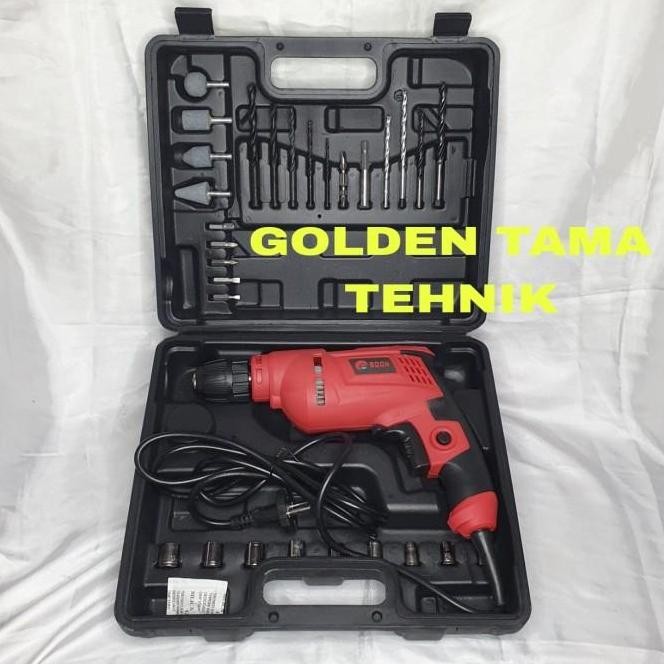 Mesin Bor Besi Dan Bor Kayu 10Mm Mesin Bor Tangan Redbo Edon Ed5-3510