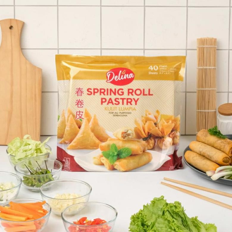 

Promoo!! delina kulit lumpia frozen / spring roll pastry skin delina