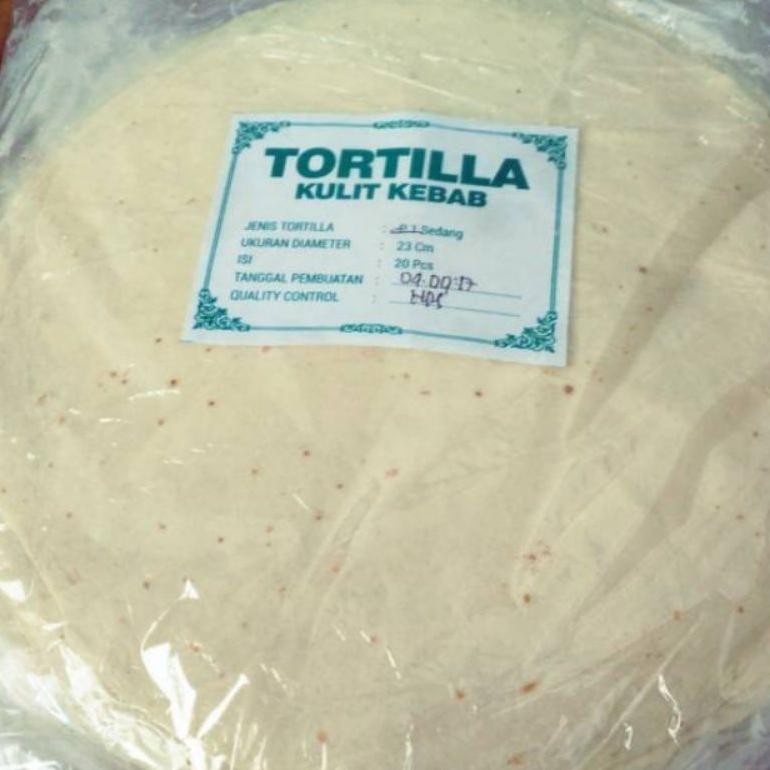 

Promoo!! Kulit Kebab Tortilla Diameter 23cm 20Lembar 100% HALAL