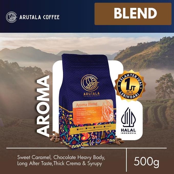 

original arutala aroma house blend coffee 500g | kopi biji sangrai harian