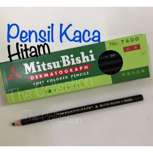 

original pensil kaca mitsubishi hitam atk0395pk | dermatograph drawing pencil