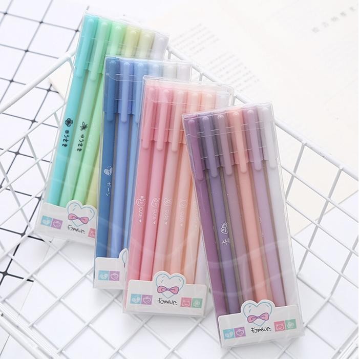 

Sp Pulpen Gel Set - Pen Set Aesthetic - Pen Isi 6 Pcs - Pen Polos