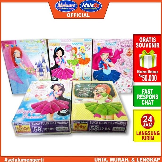 

Idolmart Buku Tulis Kiky Isi 58 Lembar Isi 10 Buku Gratis Sampul 10 Lm