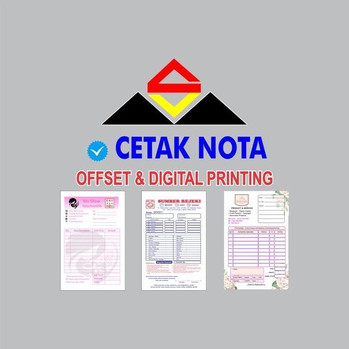 

Cetak Nota/ Merek Toko/ Laundry/ Bahan Bangunan/Warna 10 Buku 1/4F