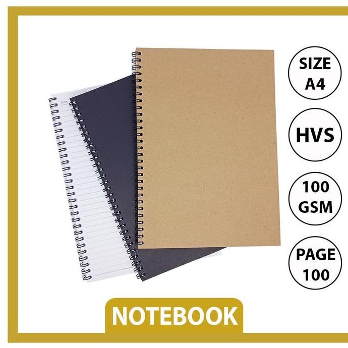 

Notebook Buku Tulis A4 Isi 50 Lembar Bahan Hvs 100 Gram Note Book