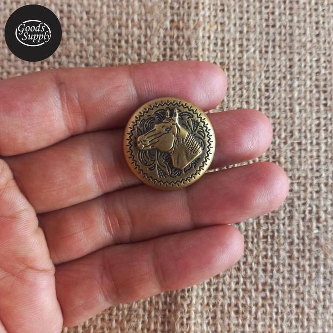 

\"\"\"\] Western Horse Head Bronze Color Screwback Concho Wallet Bag Belt Leather Craft Accessories