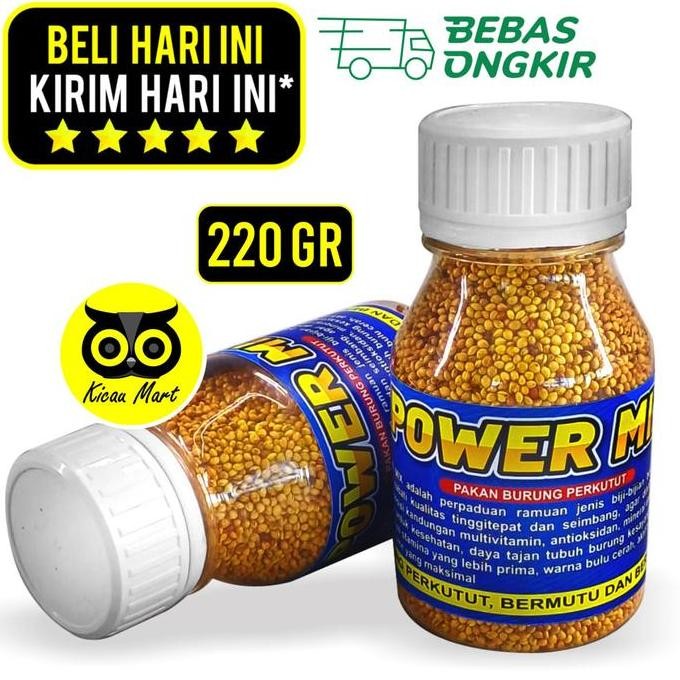 Termantab] Power Mix 220gr Pakan Gacor Penggacor Burung Perkutut Mix Seed Milet Campur Biji Milet Pu