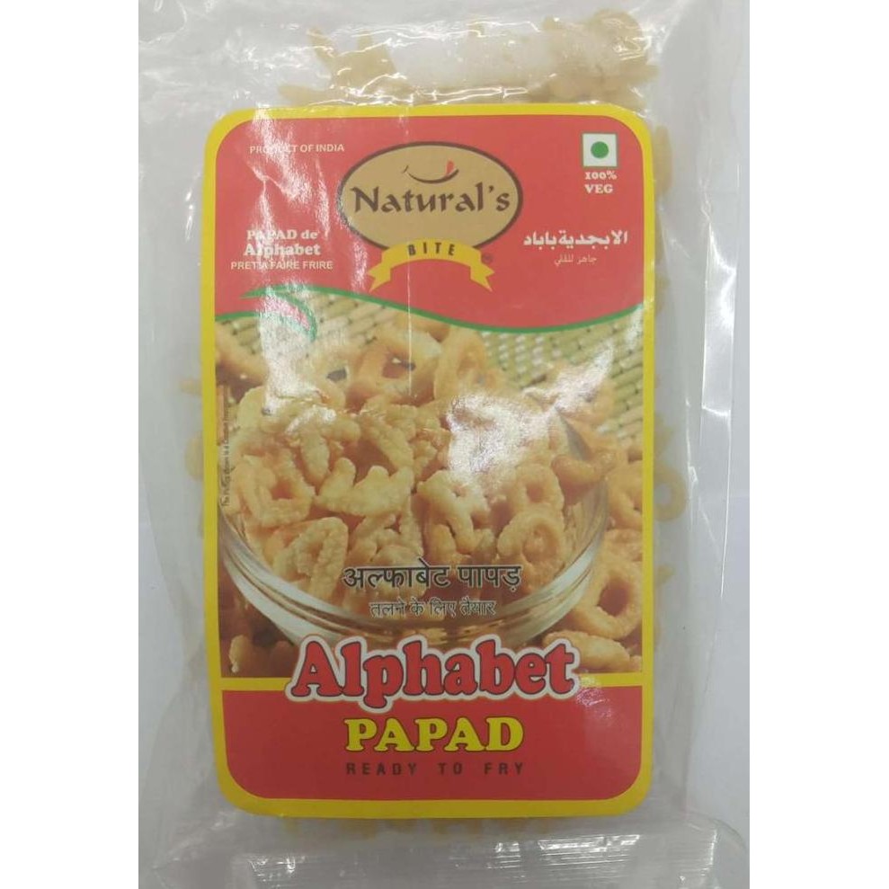

cusss order] Natural Alphabet Papad 100g