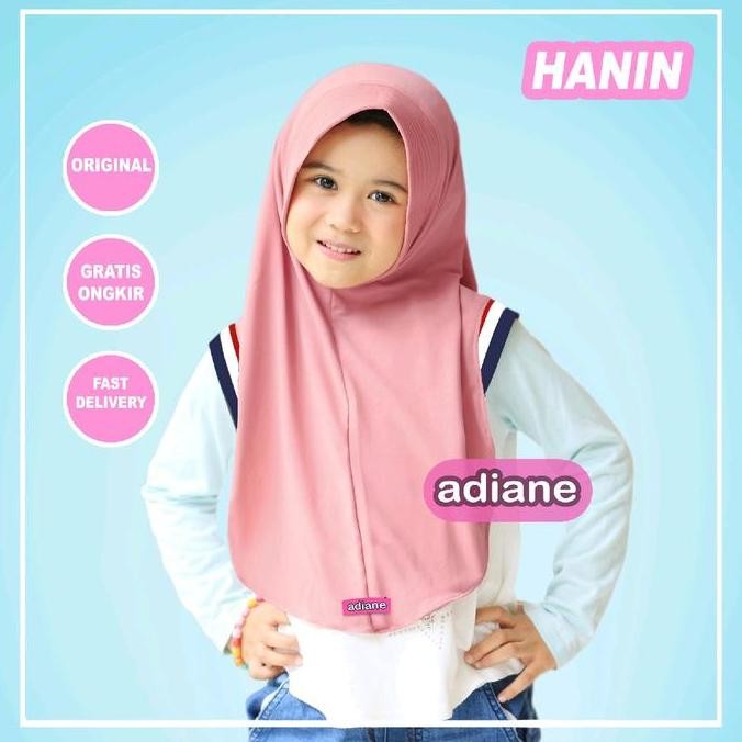 ADIANE Hijab Anak Hijab Instan Anak Jilbab Anak  Kerudung Anak Sporty Hanin HS