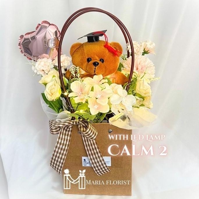 Buket Bunga Balon Box - Bloom Box Wisuda - Buket Bloom Box Wisuda