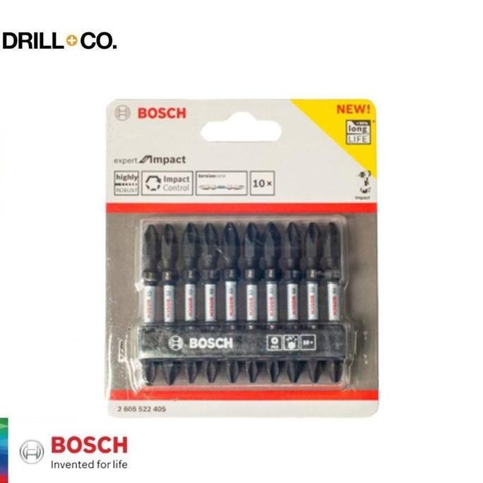 BOSCH MATA OBENG IMPACT PH 2 X 65 MM 10 PCS (405) ORIGINAL DAN TERPERCAYA