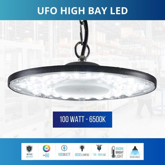 Ufo High Bay Led Lampu Industrial Indoor Pabrik Gudang Garasi Weekendwednesday Original Dan Terperca