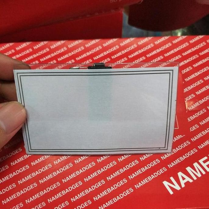

Name Tag Peniti / Name Badge Peniti Isi 50Pcs Label Kartu Nama Original