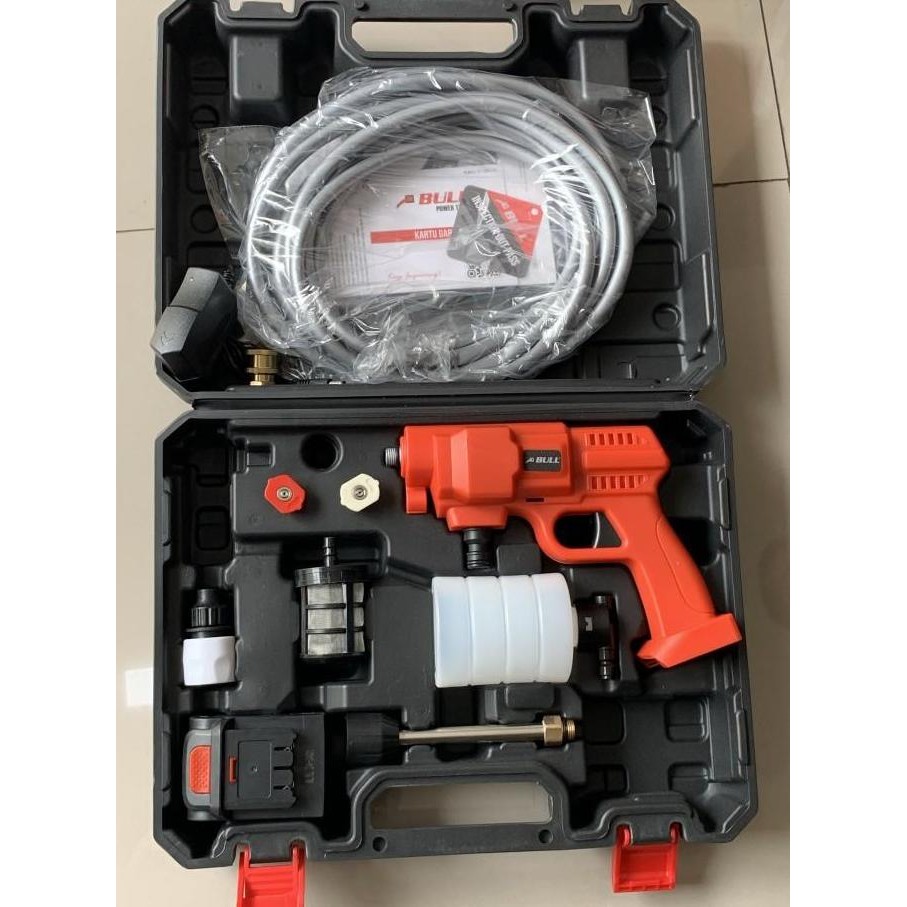 Mesin Cuci motor semprot mobil baterai BULL BL99 jet cleaner