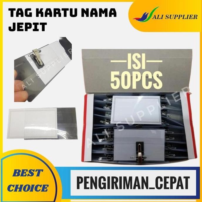 

Name Tag Jepit Peniti | Tempat Id Card Pengenal Kantor Sekolah Event Original
