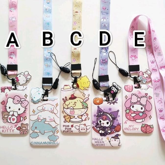 

Sanrio Id Card Holder Kalung | Hello Kitty Cinnamoroll Kuromi My Melody Original