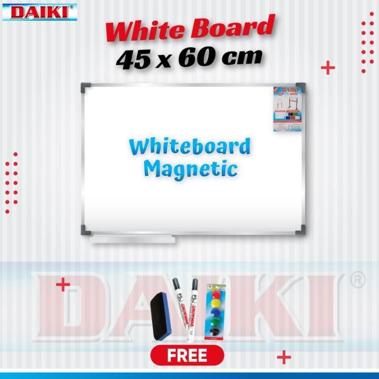 

Papan tulis / Whiteboard DAIKI Magnetic Uk 45x60 Cm