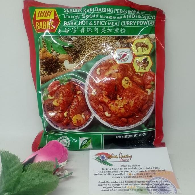 

Termantab] HOT & SPICY MEAT CURRY POWDER BABAS 250GR