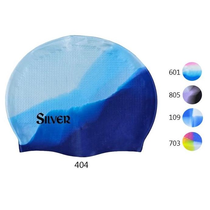 Topi Renang Dewasa Silver Silicone Swim Cap 17008.002