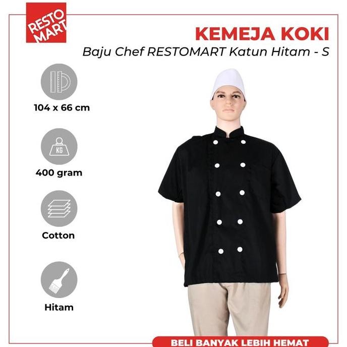 Seragam Chef/Baju Chef/Kemeja Koki RESTOMART Katun(1394171)
