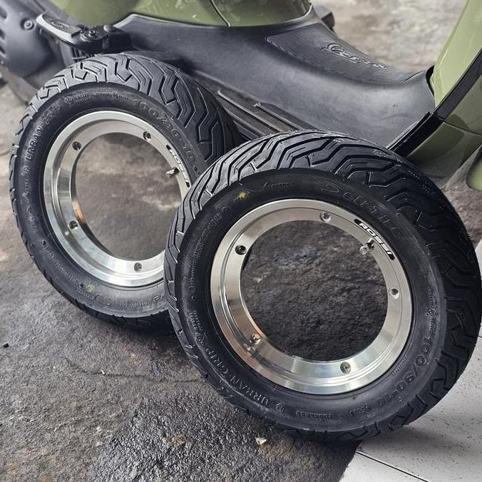 }}}}}}] Paket Velg Tubeless Vespa Ring 10 Vrossi & Ban Delitire SC109
