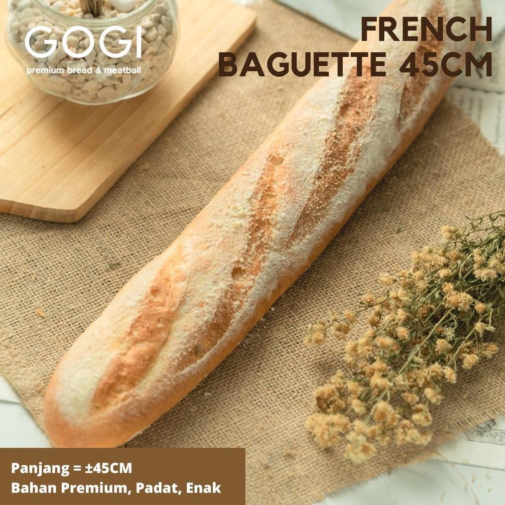 

Promoo!! Isi 1 Pcs Roti French Baguette 45cm / Baguette Bread / Roti Baguette Prancis