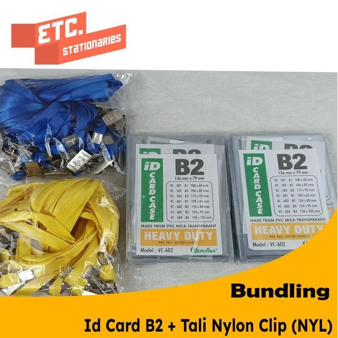 

Paket Bundling Id Card B2 + Tali Lanyard Nylon Kait Plastik Nyl Original