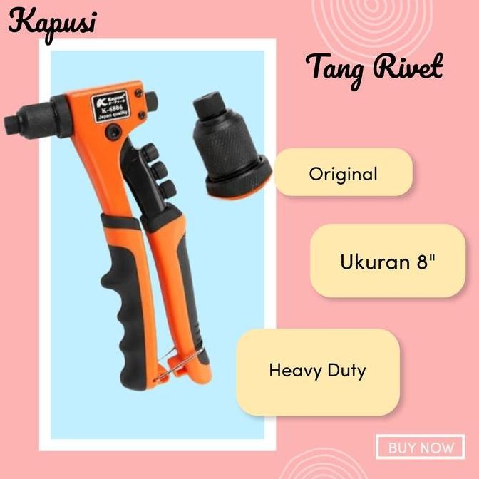 Tang Rivet Hand Riverter Heavy Duty Kapusi Japan Original