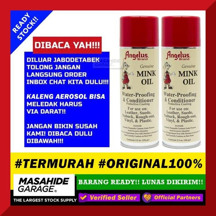 Produk Baru ANGELUS Mink Oil Spray - Leather Conditioner Perawatan Sepatu Kulit TERMURAH