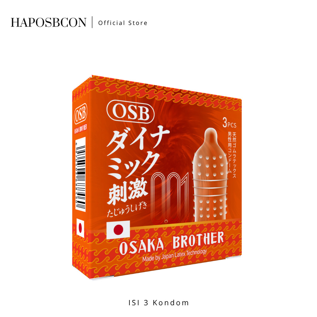 Kondom Osb Osaka Brother Orange | Gerigi Ribbed Gerigi Texture Kondom  - 3 Pc