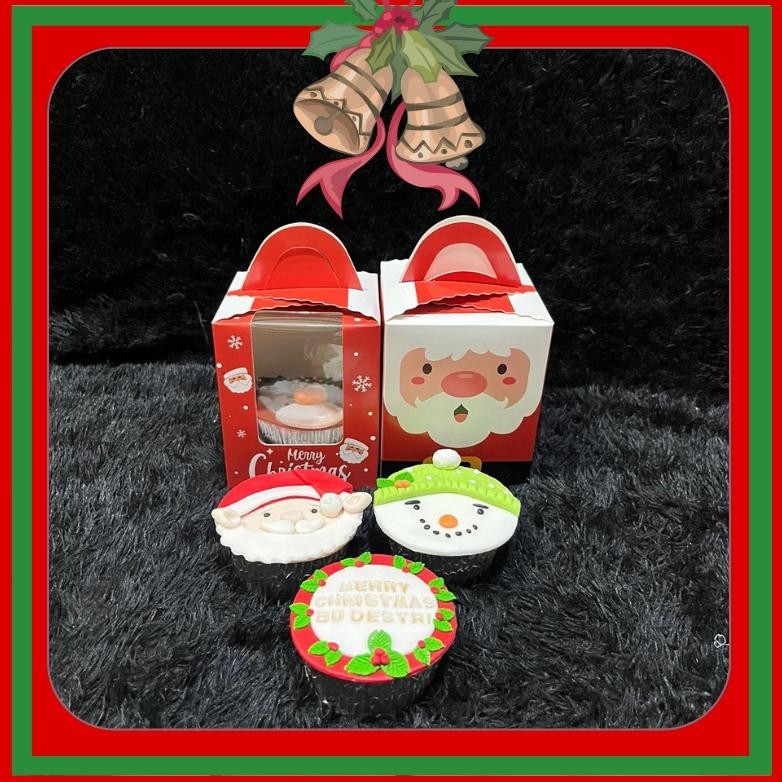 

Promoo!! 1pcs cupcake christmas by niacupcakes - cupcake custom - hampers christmas