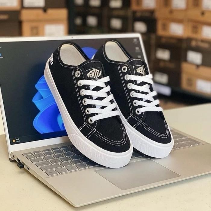 OW Sepatu Ventella Alpha Low Black Naturall Sepatu Sekollah Ventella Alpha Kets Cowok-Cewek Casual S