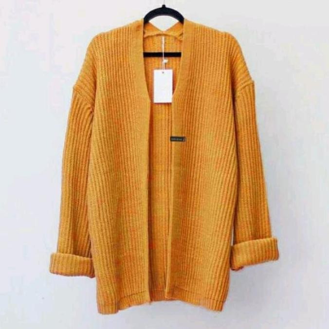 cardigan kardigan jaket rajut lengan panjang tanpa kancing