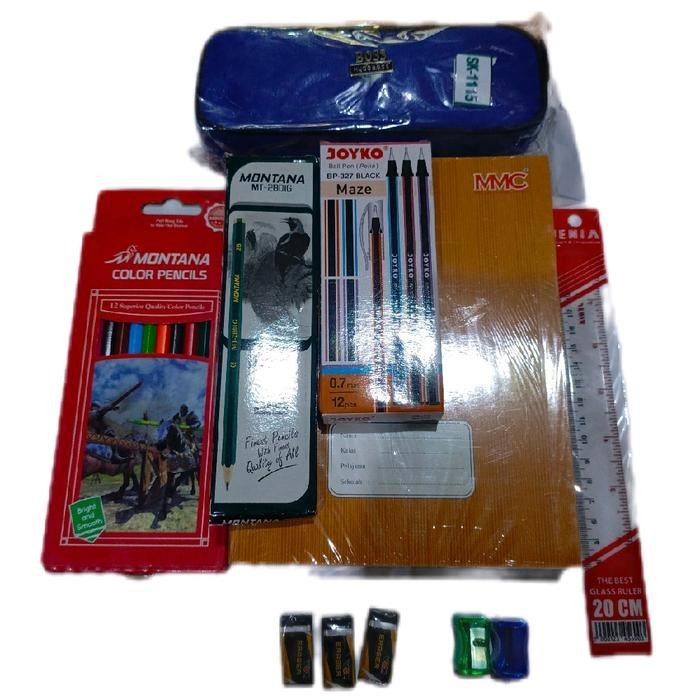 

SWG Paket buku tulis pulpen pensil warna pensil penggaris lengkap sekolah..