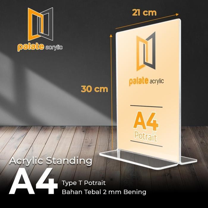 

SWG acrylic tent holder / akrilik tent card A4 tempat brosur Meja