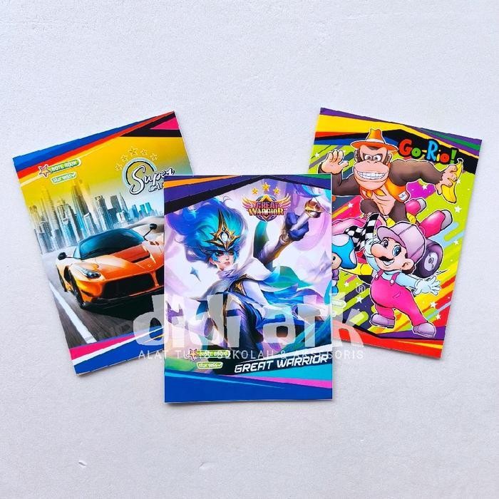 

SWG Buku Tulis Murah 38 Lembar Karakter Cowok 1 Pak (Isi 10 Pcs) - Paper Stationery