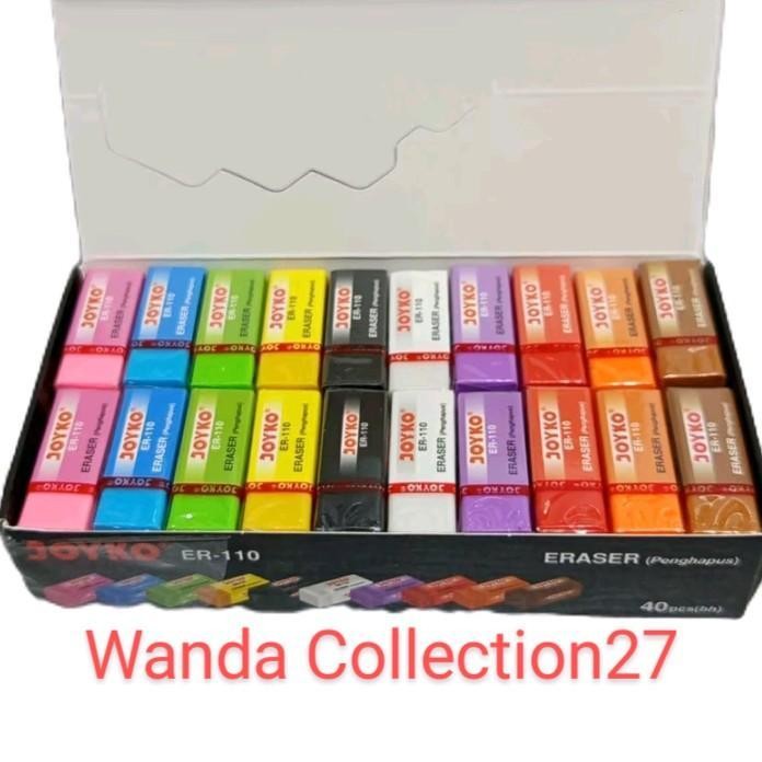 

SWG 40 Pcs Penghapus Joyko Warna Warni ER-110 Kecil / Hapusan Eraser Joyko Kecil Warna Warni Random Stationery Rubber