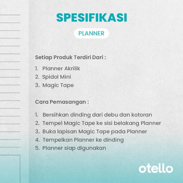 

SWG To Do List Weekly Planner Akrilik | Wall Planner Dinding Papan Jadwal