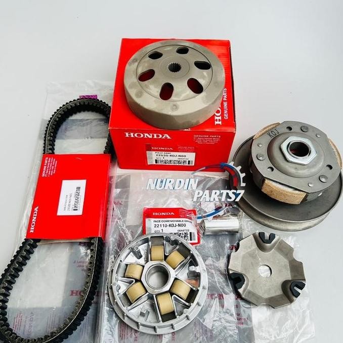 Paket Cvt Komplit Pully Aasy + Rumah Roller + Vanbelt Genio Beat New Led Beat Deluxe Scoopy New Beat