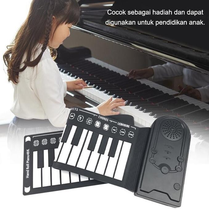 COD88 Keys Piano Keyboard Portable Lipat Silikon Fleksibel Hand Roll Up Elektrik Piano Elektronik Mu